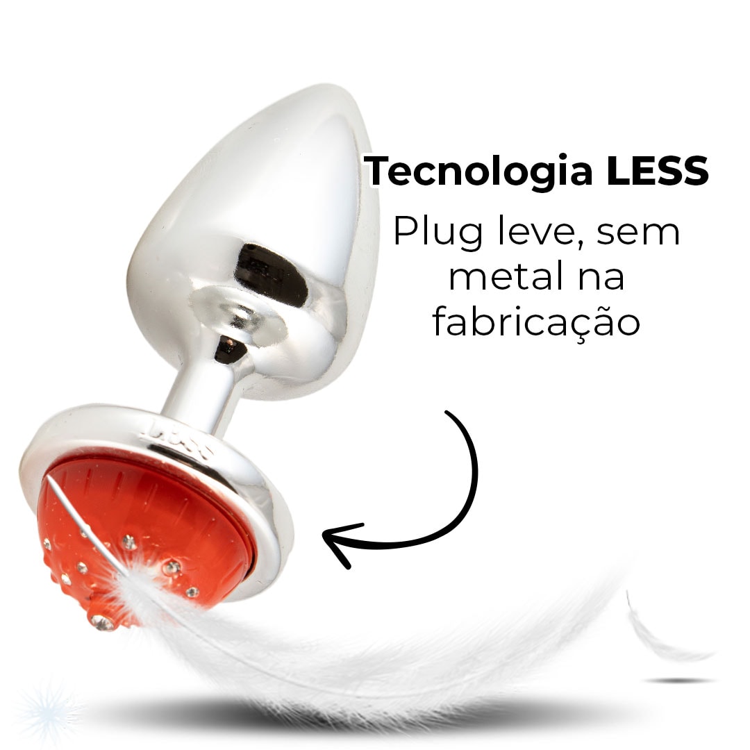 Plug Anal M 7,5cm x 3,5cm com Luz de Led (Piscante) Cromado – Feito em ABS - Imagem 8