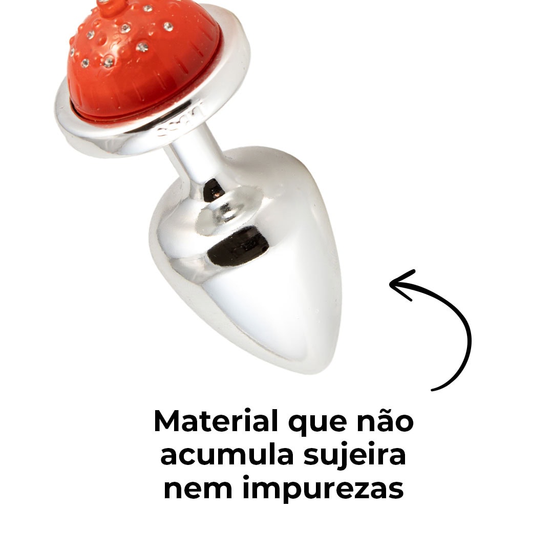 Plug Anal M 7,5cm x 3,5cm com Luz de Led (Piscante) Cromado – Feito em ABS - Imagem 11