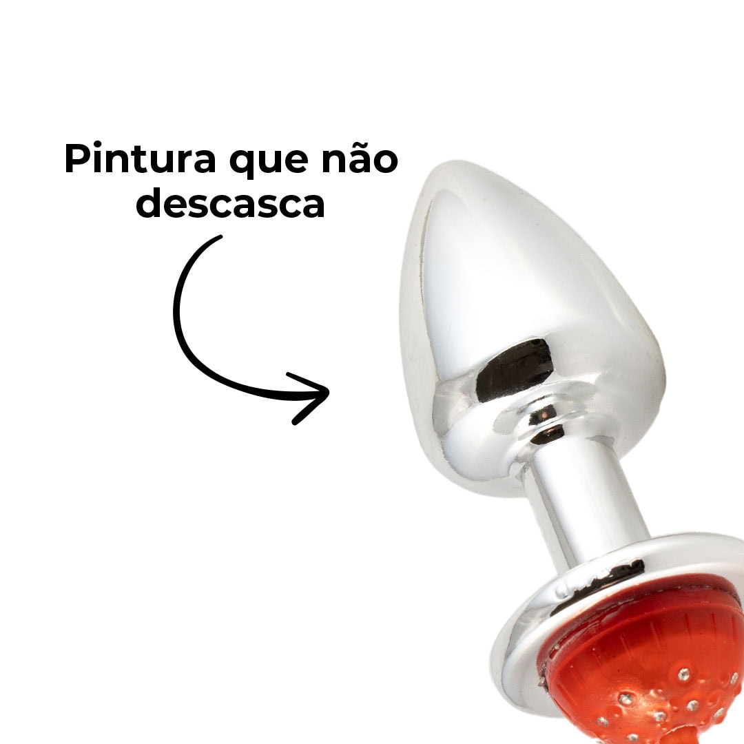 Plug Anal G 9cm x 4cm com Luz de Led (Piscante) Cromado – Feito em ABS - Imagem 11