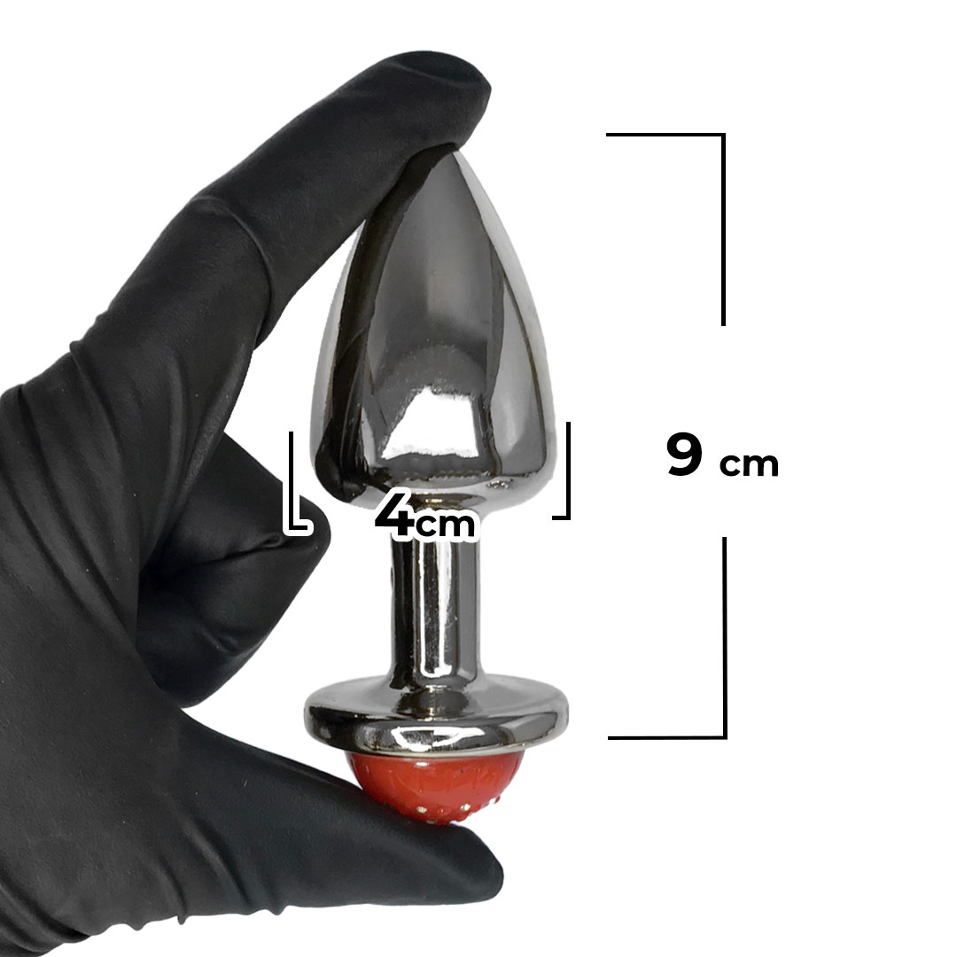 Plug Anal G 9cm x 4cm com Luz de Led (Piscante) Cromado – Feito em ABS - Imagem 3