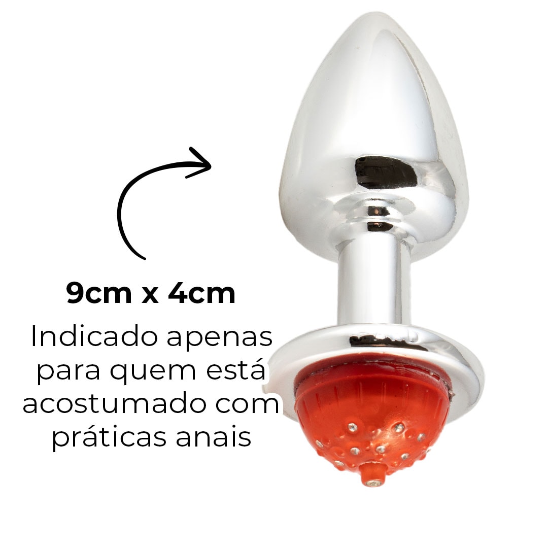 Plug Anal G 9cm x 4cm com Luz de Led (Piscante) Cromado – Feito em ABS - Imagem 13