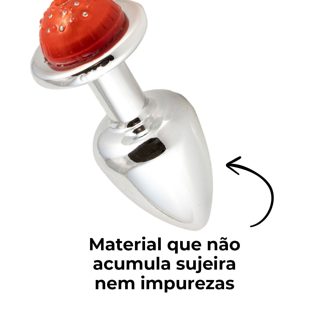 Plug Anal G 9cm x 4cm com Luz de Led (Piscante) Cromado – Feito em ABS - Imagem 9