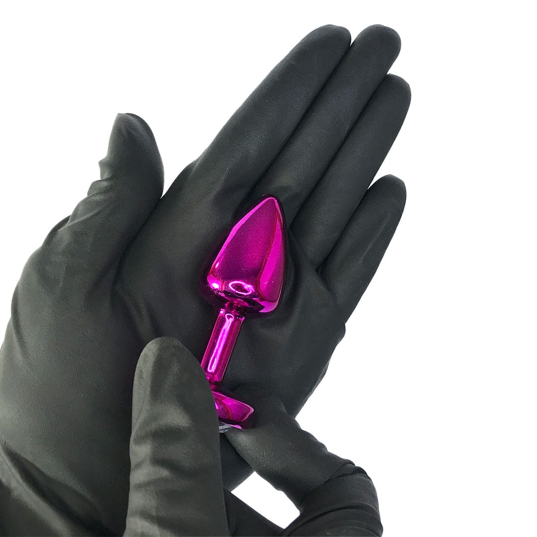 Kit Plug Anal 3 Tamanhos P, M e G Rosa e Pedra com Cor Surpresa - Feito em ABS - Imagem 6