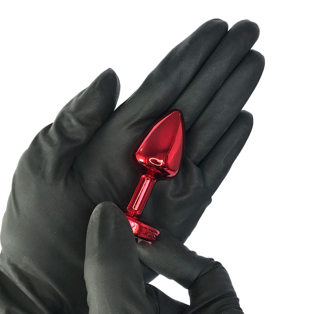 Kit Plug Anal 3 Tamanhos P, M e G Vermelho e Pedra com Cor Surpresa - Feito em ABS - Imagem 6