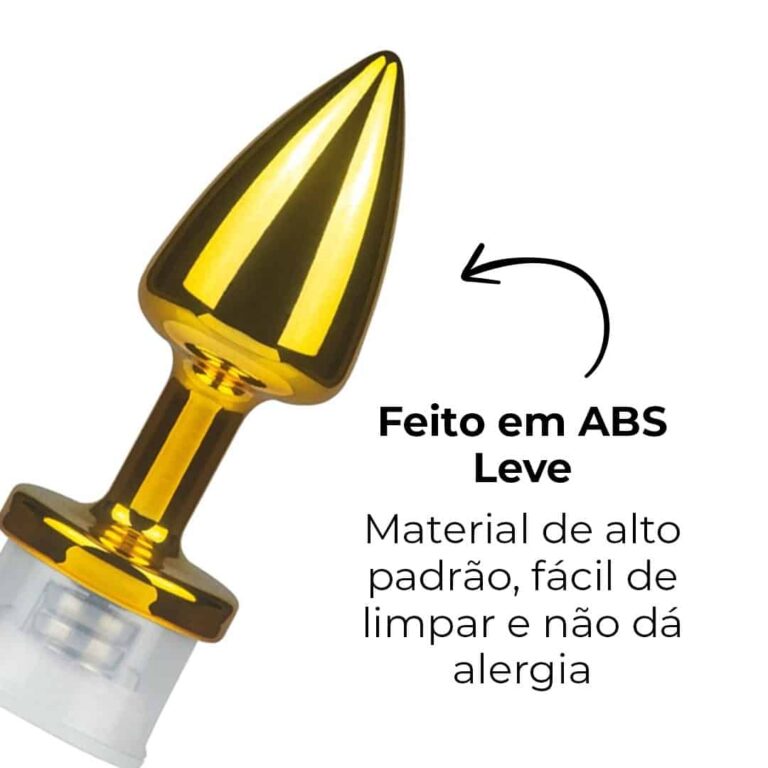 Plug Anal P com Luz de Led (3 Modos de Brilho) Dourado – Feito em ABS - Imagem 15