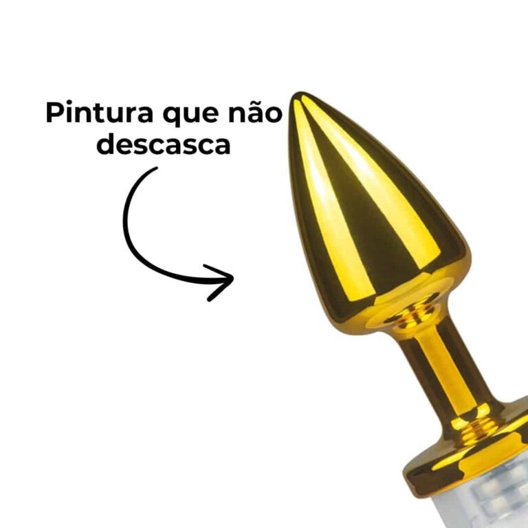 Plug Anal P com Luz de Led (3 Modos de Brilho) Dourado – Feito em ABS - Imagem 16