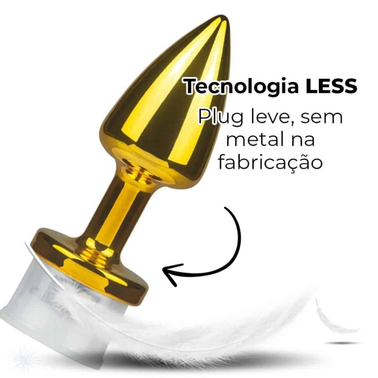 Plug Anal P com Luz de Led (3 Modos de Brilho) Dourado – Feito em ABS - Imagem 17