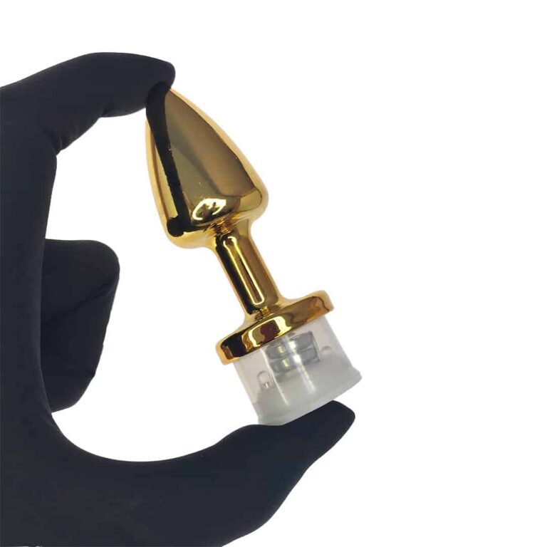 Plug Anal P com Luz de Led (3 Modos de Brilho) Dourado – Feito em ABS - Imagem 9