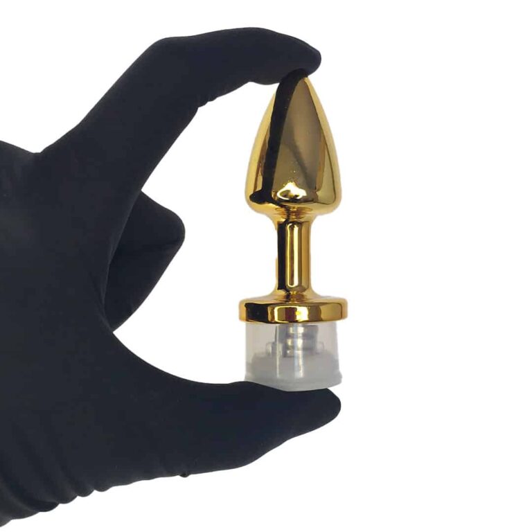 Plug Anal P com Luz de Led (3 Modos de Brilho) Dourado – Feito em ABS - Imagem 11