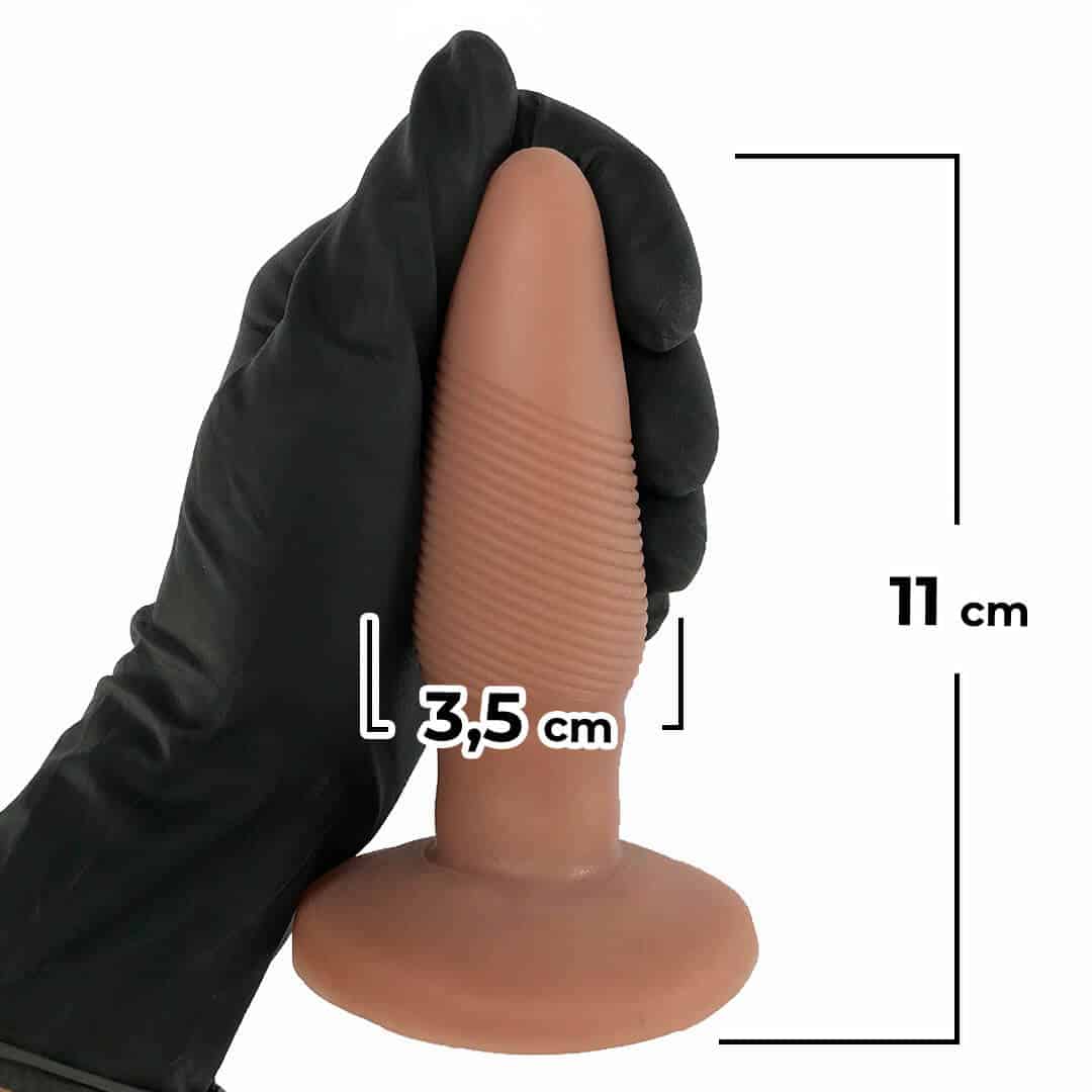 Plug Anal M 11cm x 3,5cm Borracha Bege A03 - Imagem 3