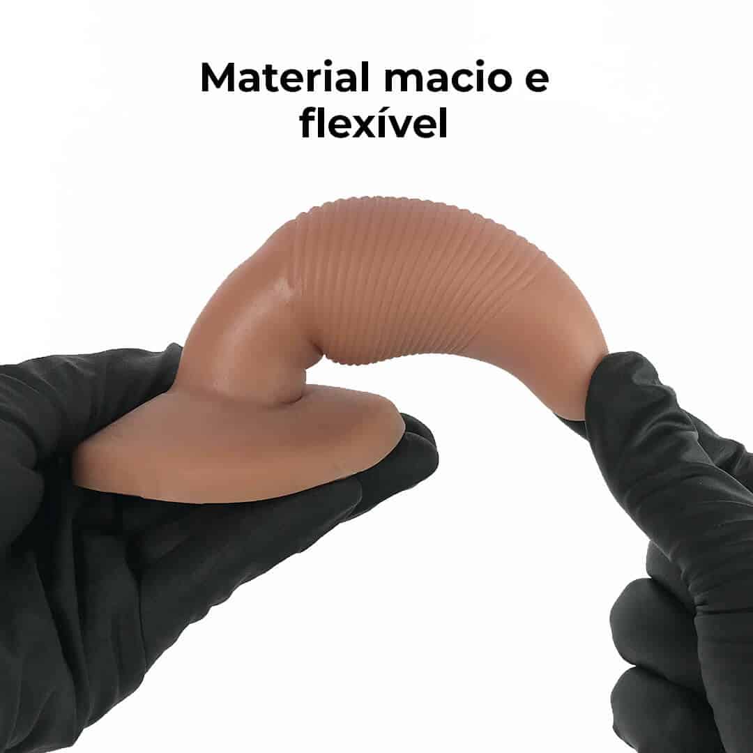 Plug Anal M 11cm x 3,5cm Borracha Bege A03 - Imagem 5