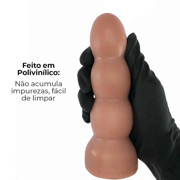 Plug Anal G 16,5cm x 4,5cm Borracha Bege A04 - Imagem 4