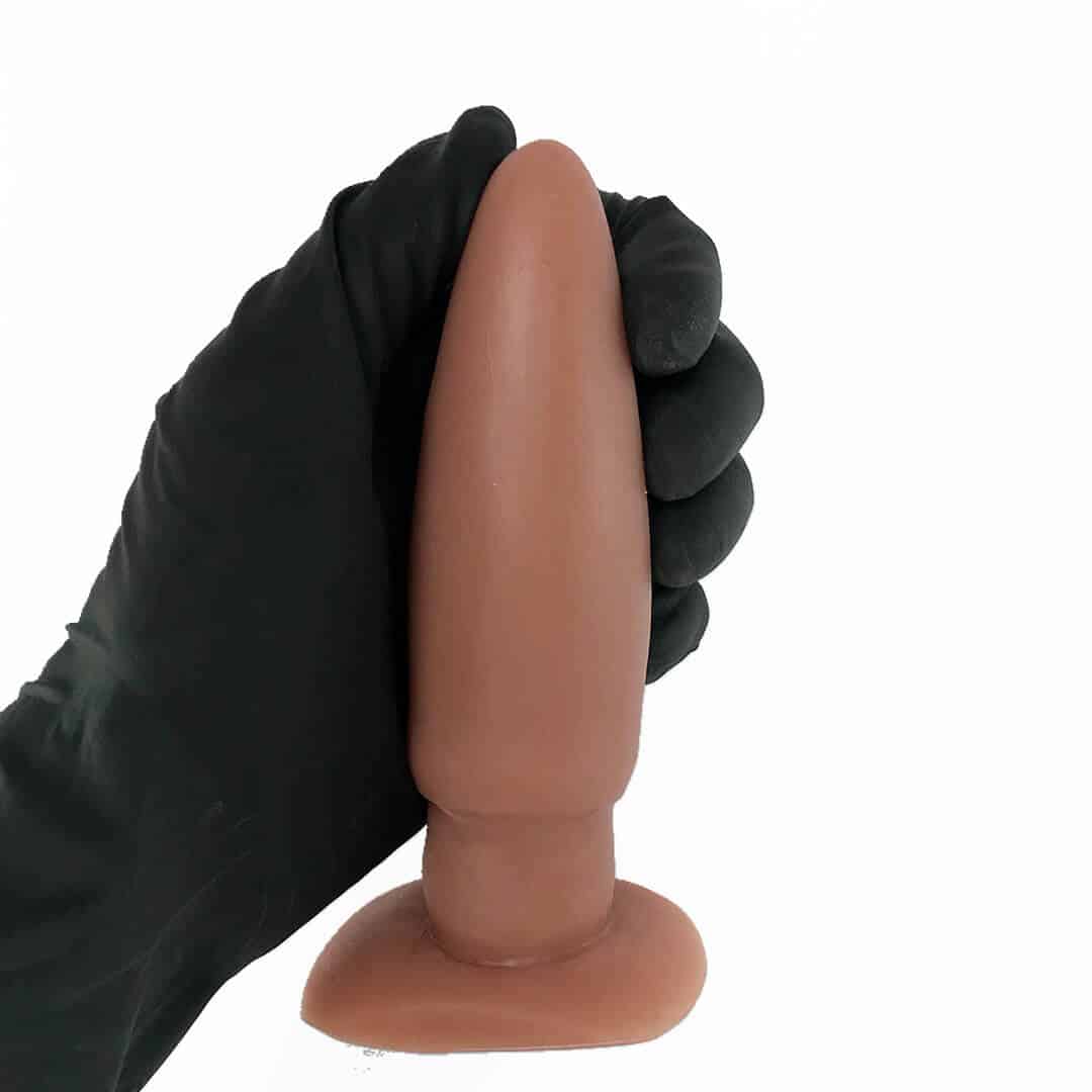 Plug Anal M 12cm x 3,5cm Borracha Bege A05 - Imagem 6