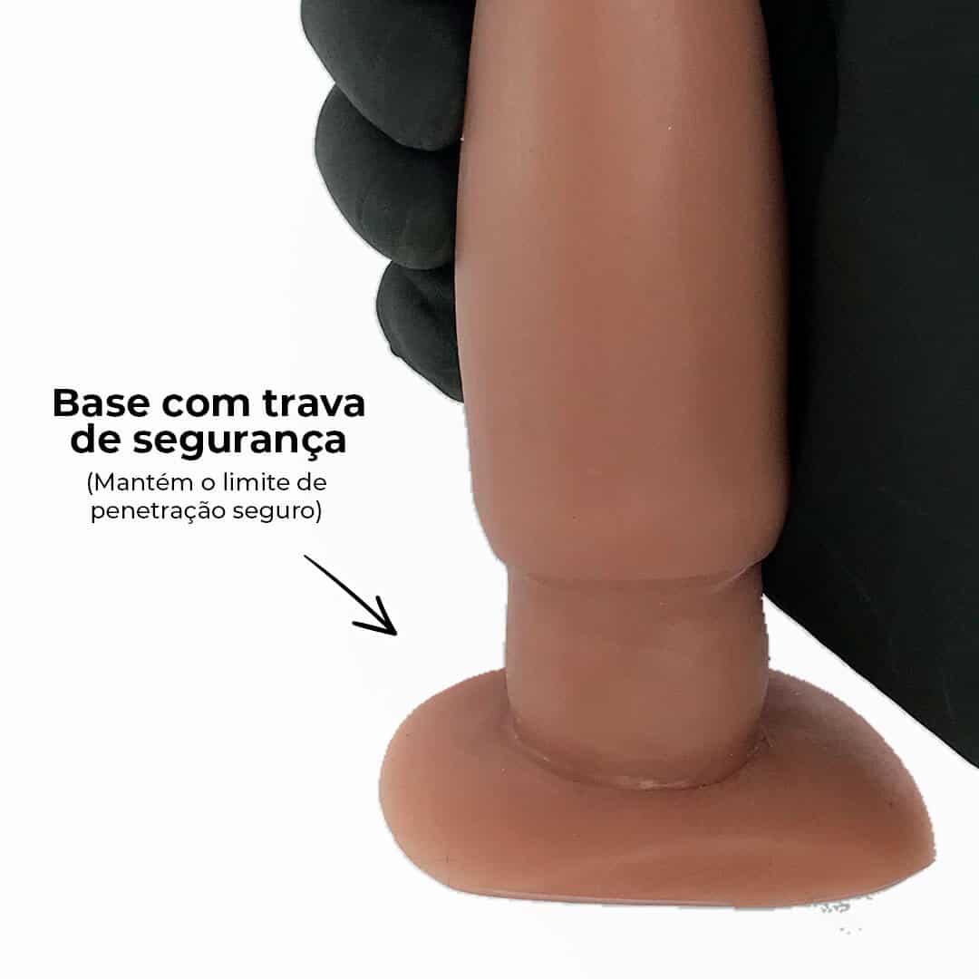 Plug Anal M 12cm x 3,5cm Borracha Bege A05 - Imagem 4