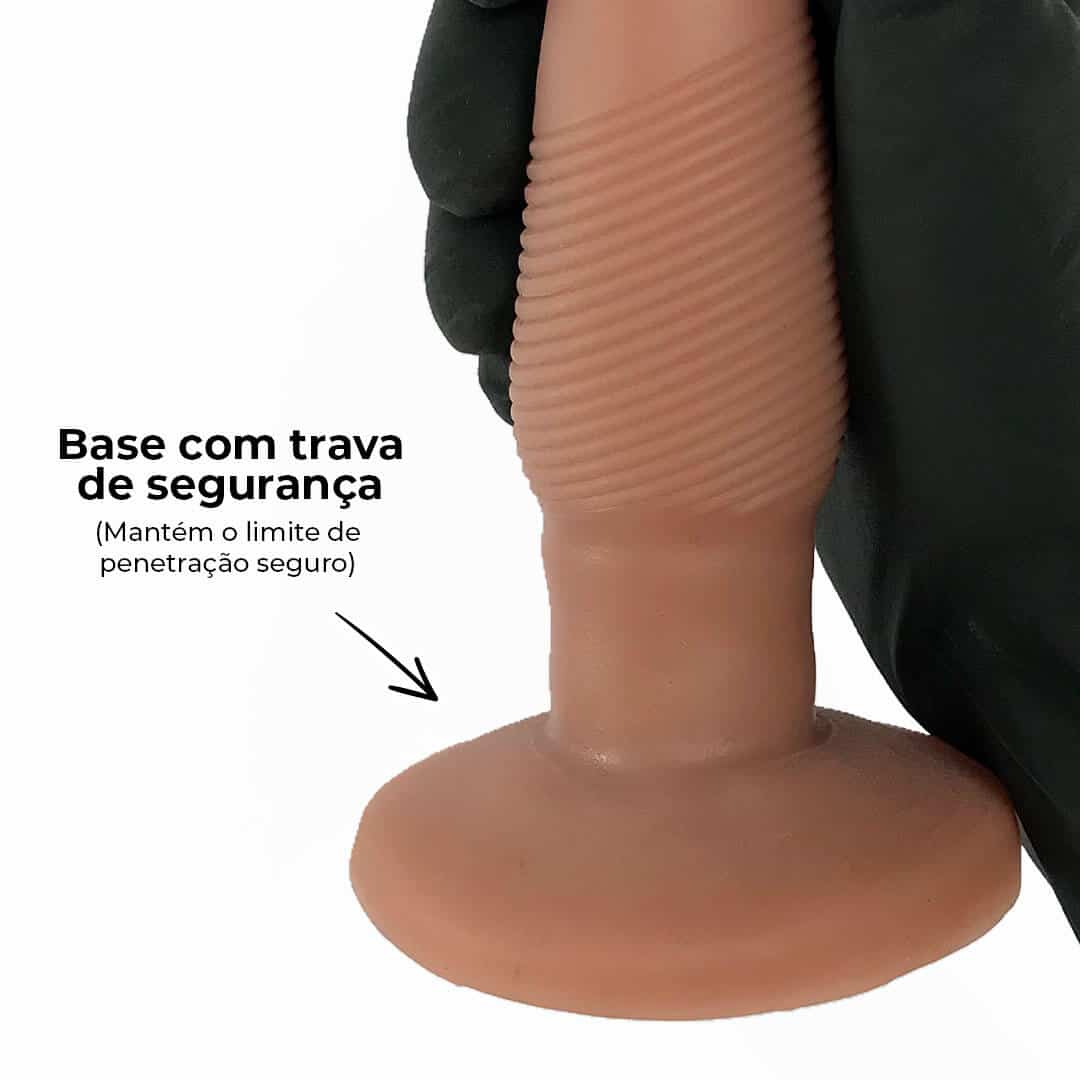 Plug Anal M 11cm x 3,5cm Borracha Bege A03 - Imagem 4