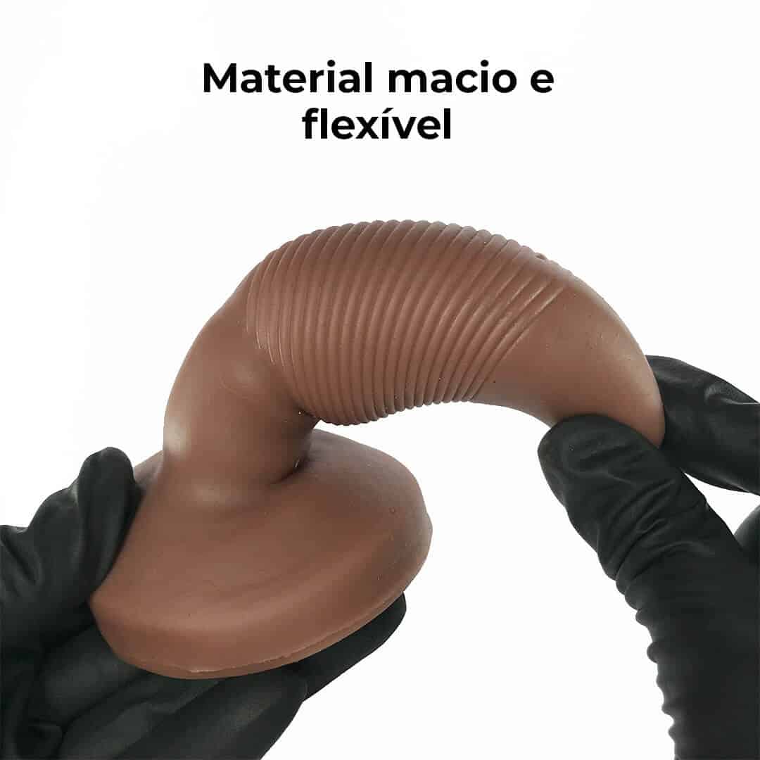 Plug Anal M 11cm x 3,5cm Borracha Marrom AC03 - Imagem 4