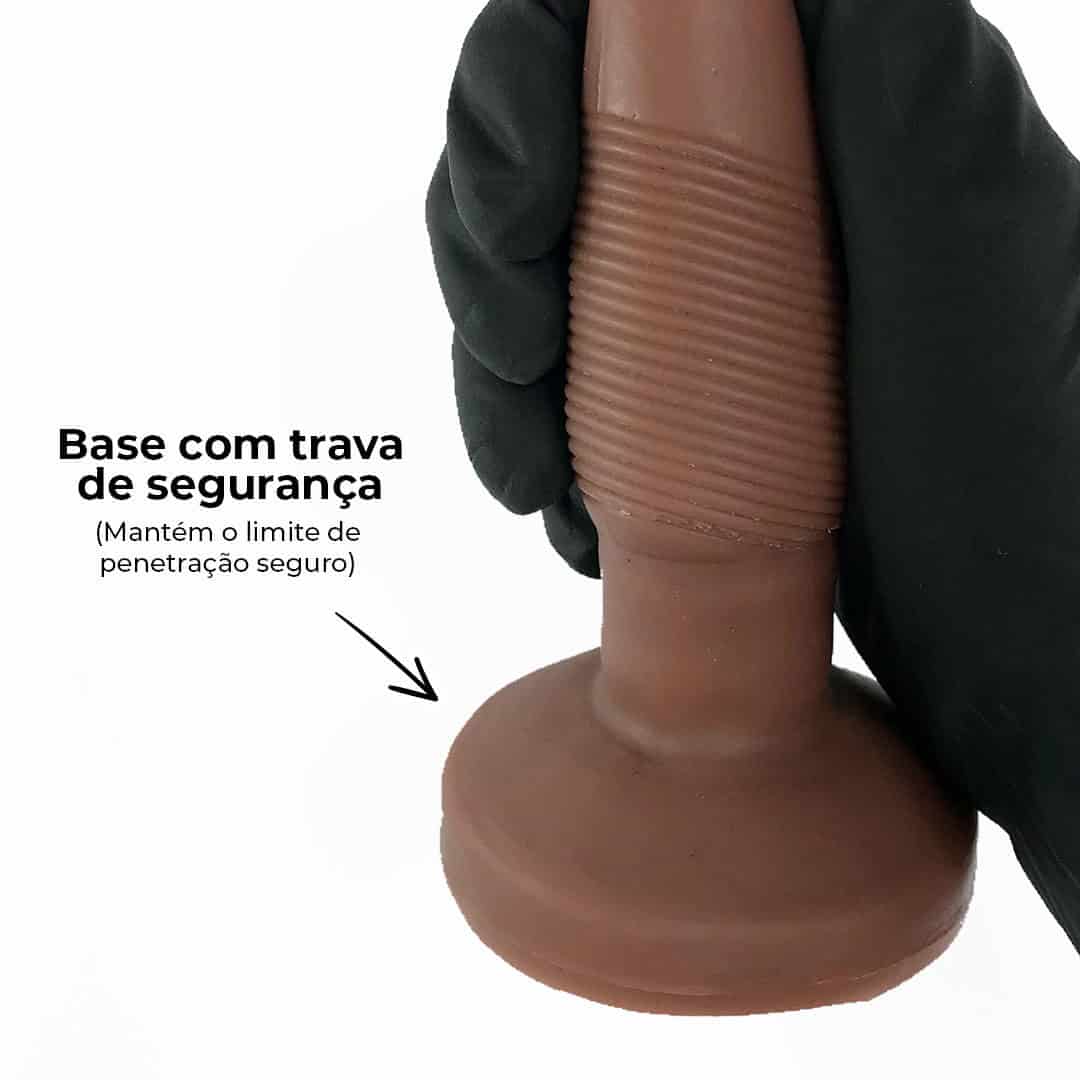 Plug Anal M 11cm x 3,5cm Borracha Marrom AC03 - Imagem 6
