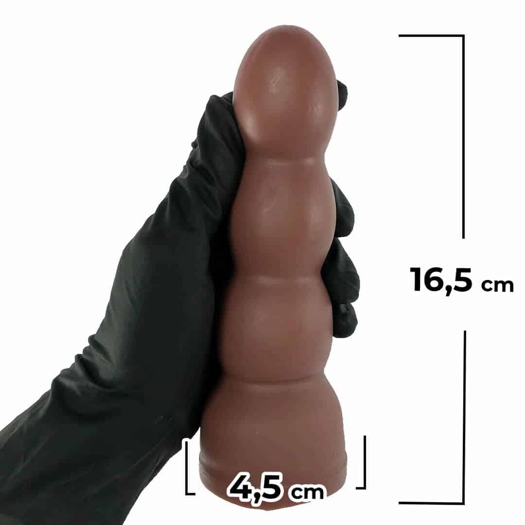 Plug Anal G 16,5cm x 4,5cm Borracha Marrom AC04 - Imagem 3