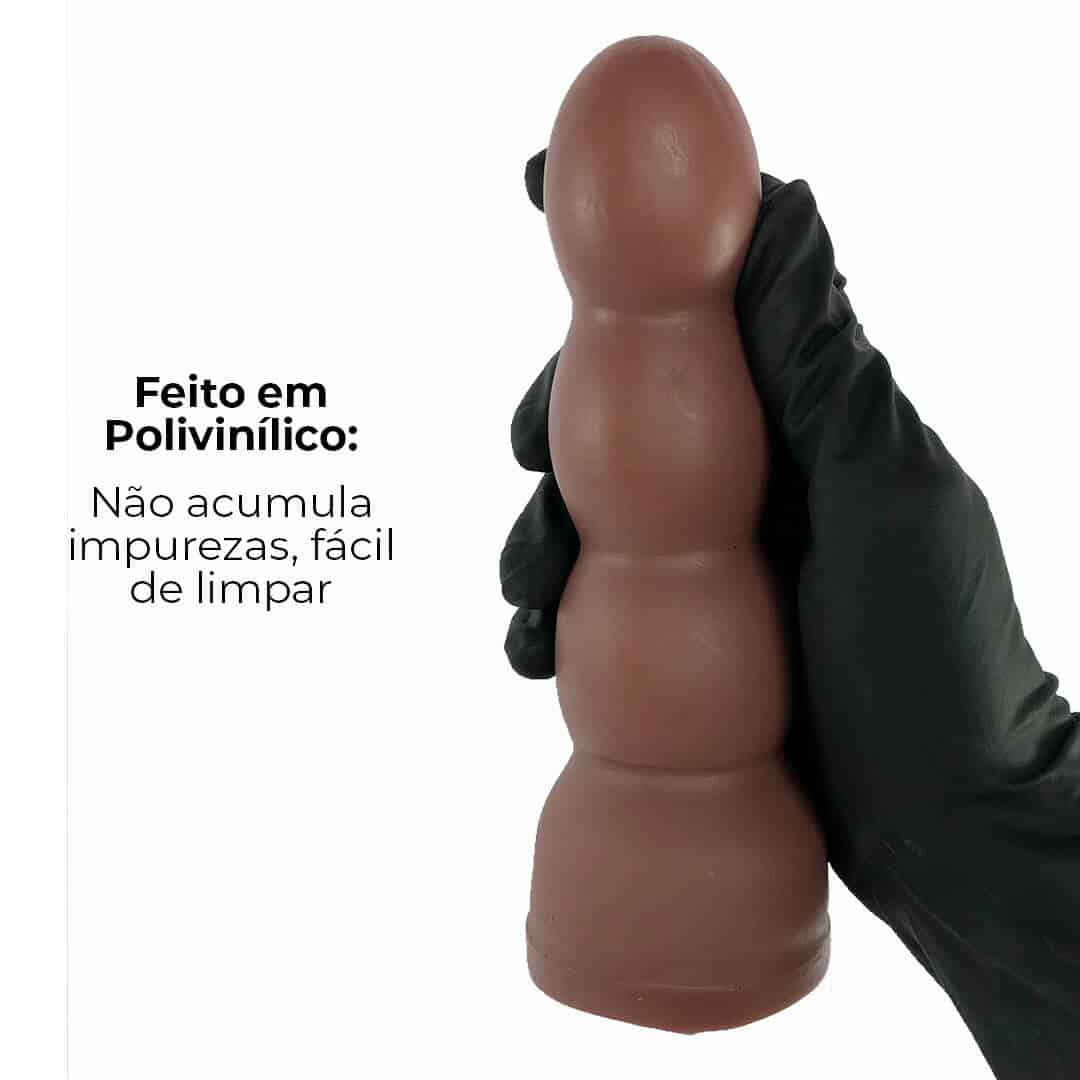 Plug Anal G 16,5cm x 4,5cm Borracha Marrom AC04 - Imagem 5
