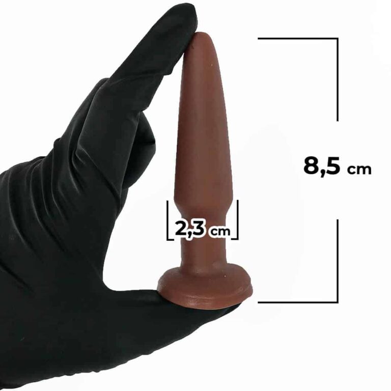 Plug Anal P 8,5cm x 2,3cm Borracha Marrom AC2 - Imagem 3