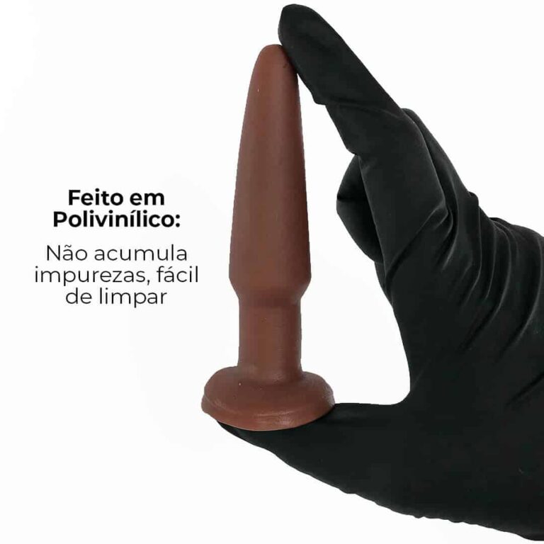 Plug Anal P 8,5cm x 2,3cm Borracha Marrom AC2 - Imagem 4