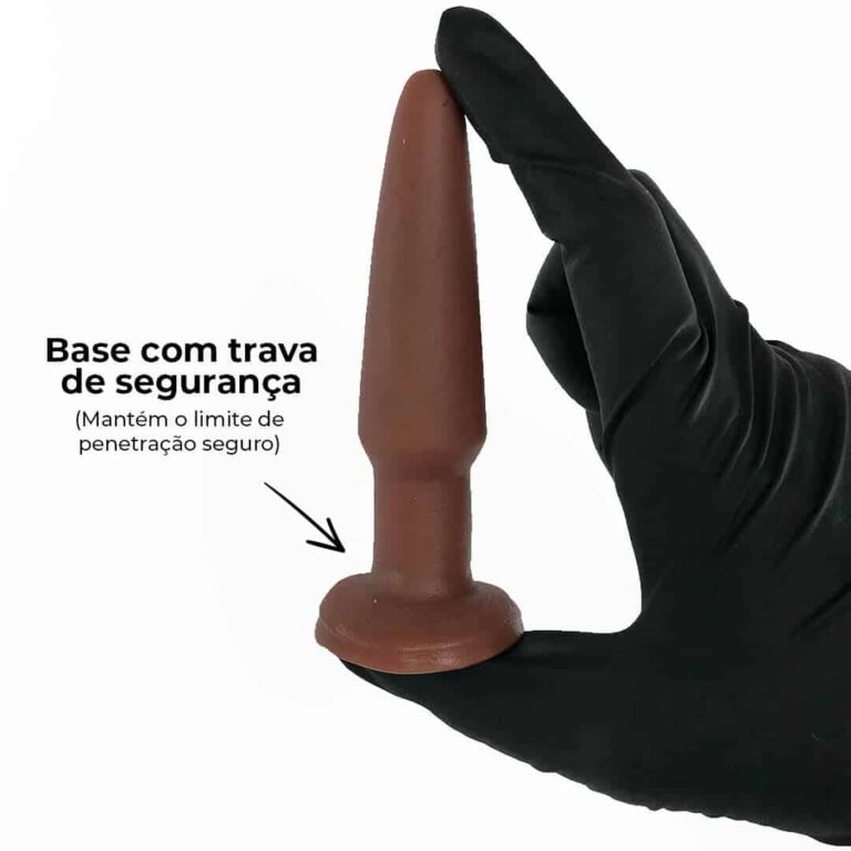 Plug Anal P 8,5cm x 2,3cm Borracha Marrom AC2 - Imagem 6