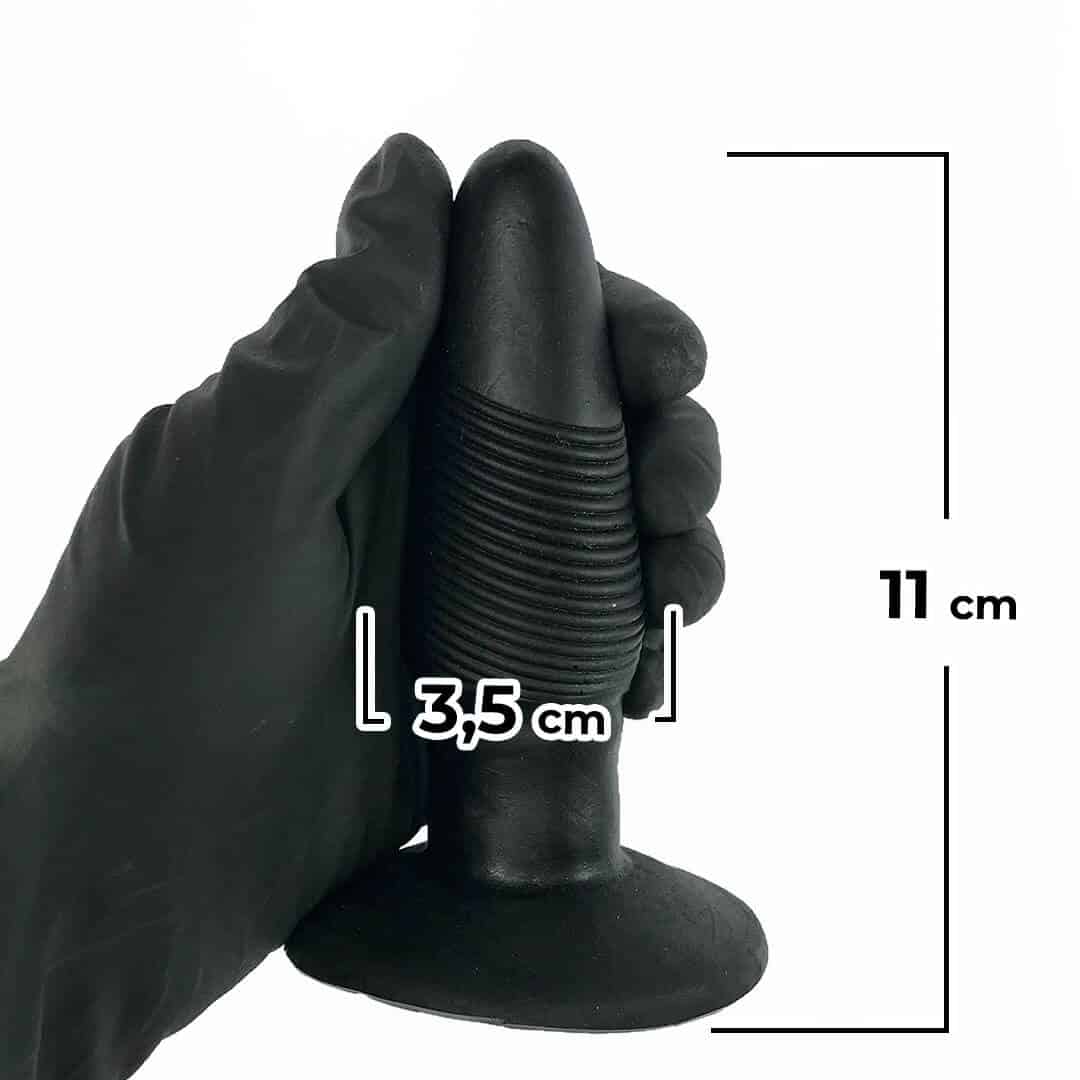 Plug Anal M 11cm x 3,5cm Borracha Preto AP03
