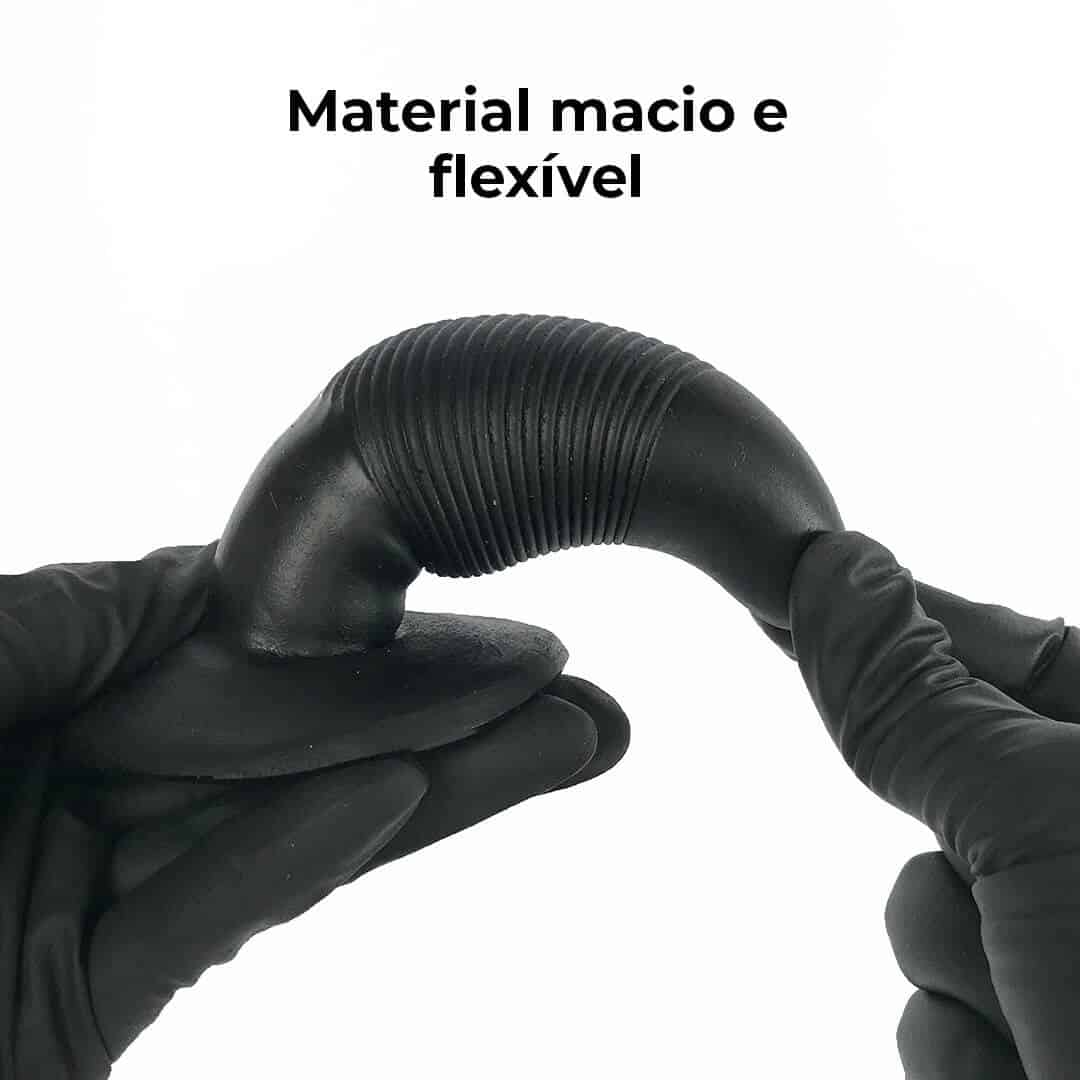Plug Anal M 11cm x 3,5cm Borracha Preto AP03 - Imagem 5