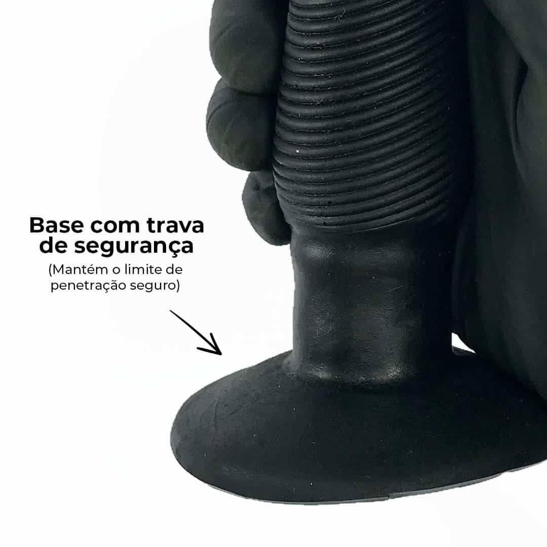 Plug Anal M 11cm x 3,5cm Borracha Preto AP03 - Imagem 6