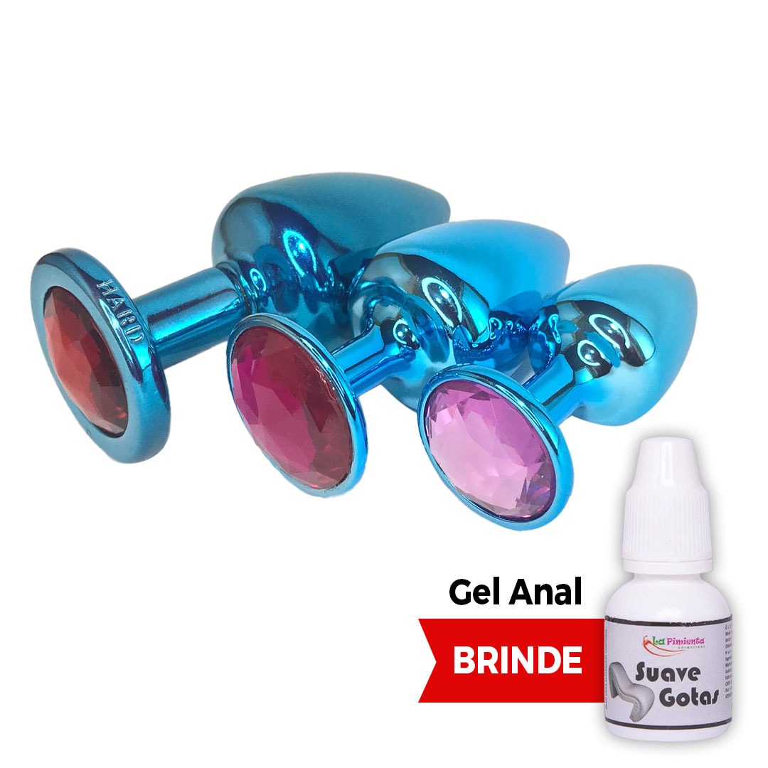 KIT PRAZER ANAL 3 PLUG METÁLICO