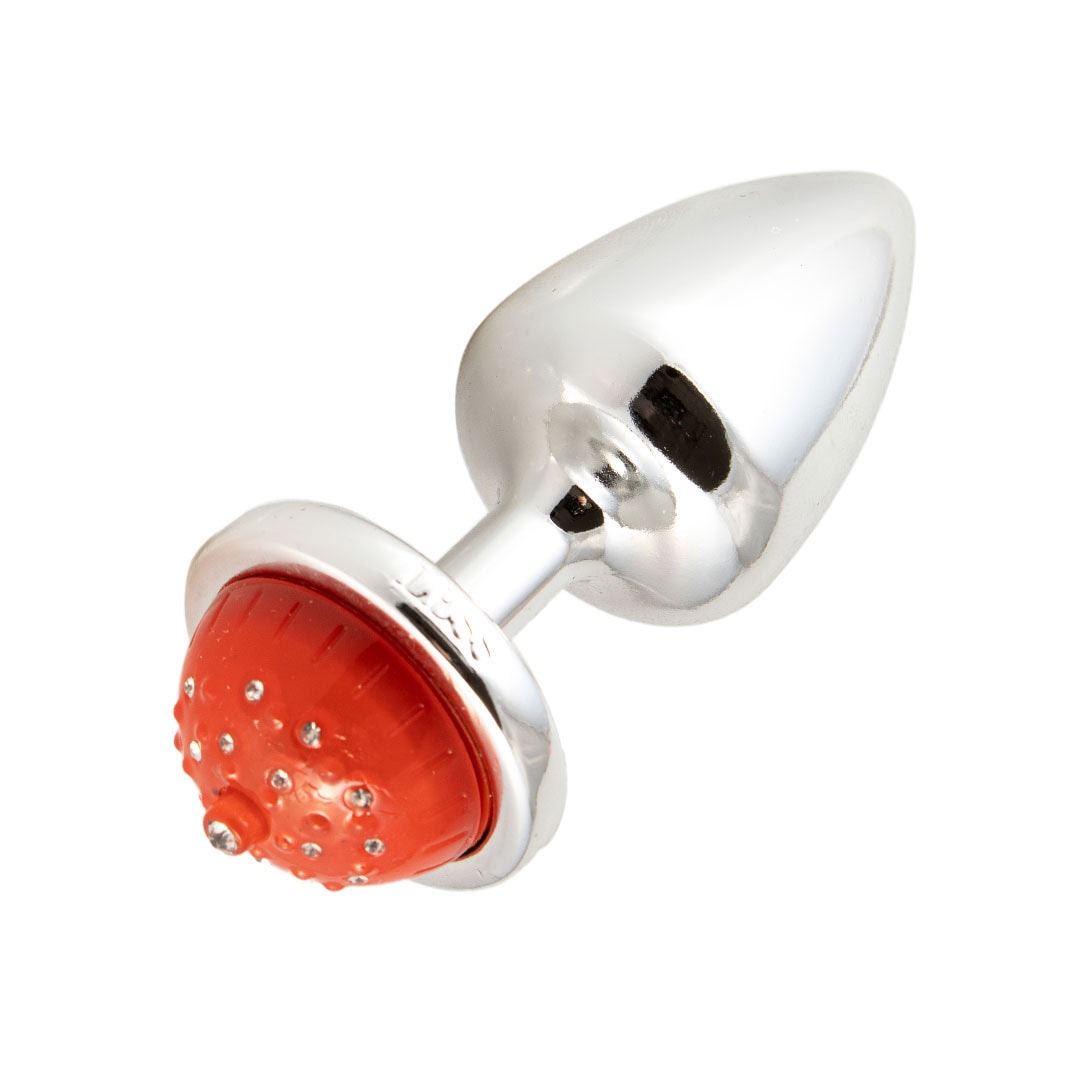 Plug Anal M 7,5cm x 3,5cm com Luz de Led (Piscante) Cromado – Feito em ABS