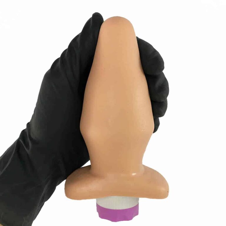 Plug Anal G 13cm x 6cm Borracha Grosso com Vibro Bege RPP-05B - Imagem 7