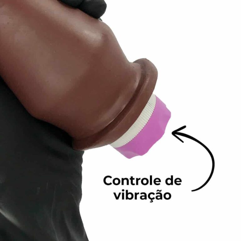 Plug Anal G 12cm x 6cm com Borracha Grosso Vibro Marrom RPP-06M - Imagem 4