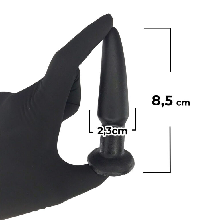 Plug Anal P 8,5cm x 2,3cm Borracha Preto AP02 - Imagem 3