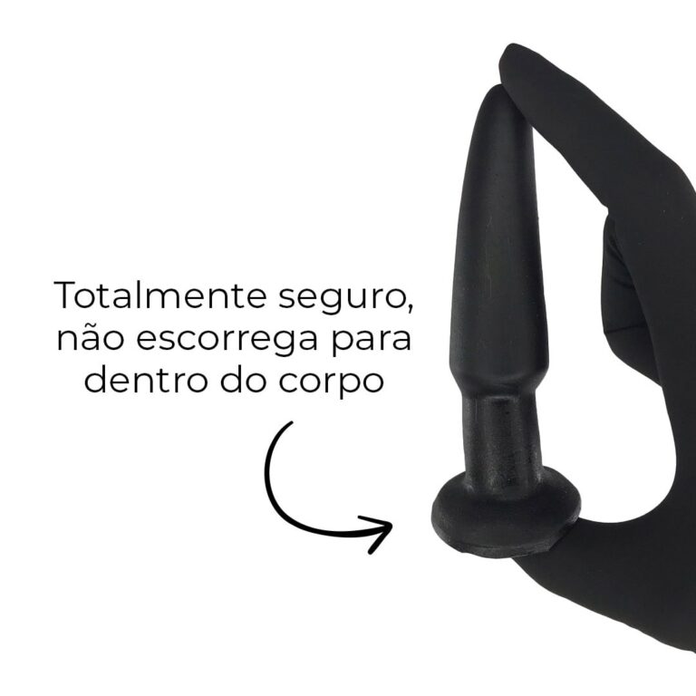 Plug Anal P 8,5cm x 2,3cm Borracha Preto AP02 - Imagem 6