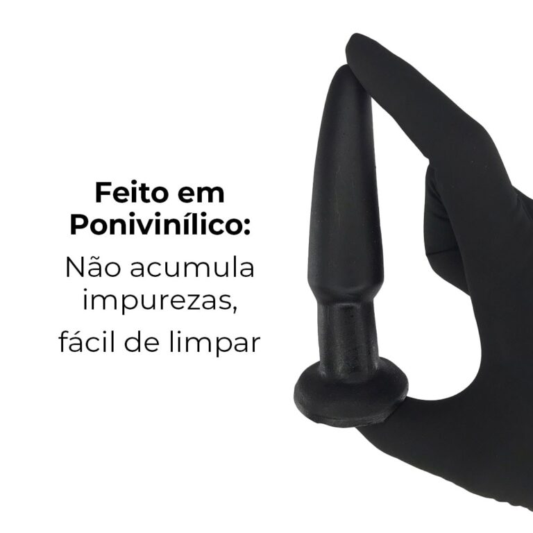 Plug Anal P 8,5cm x 2,3cm Borracha Preto AP02 - Imagem 4