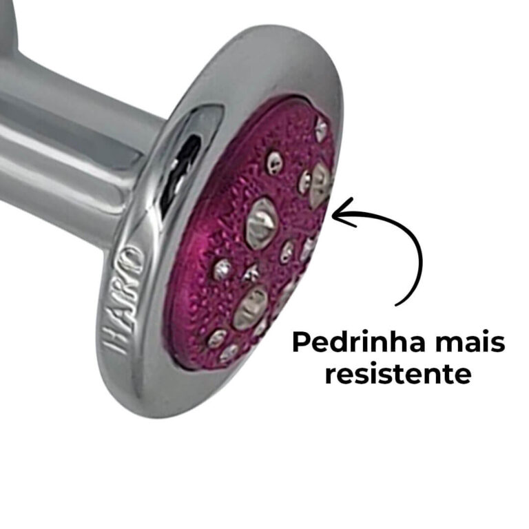 Plug Anal G 9cm x 4cm Leve sem Metal Prata Com Pedra Cravejada Rosa - Feito em ABS HA155CR - Imagem 12