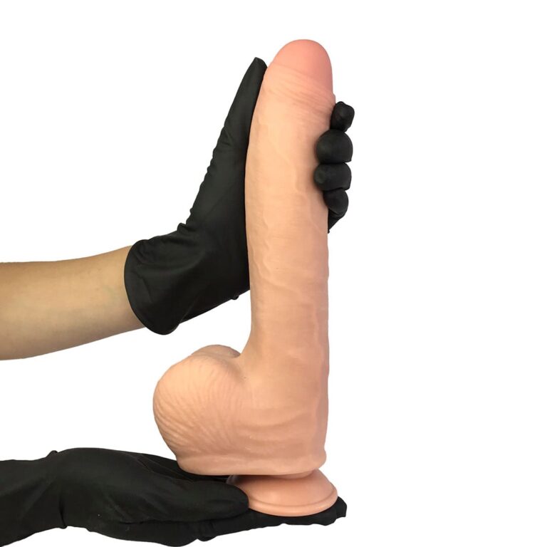 Pênis Realista Grande 25,5cm x 5cm Dupla Camada (Pele que estica) Com vértebra Bege - Imagem 11