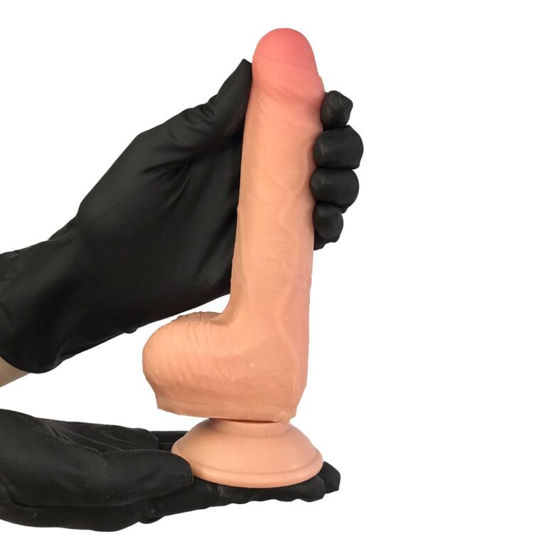 Pênis Realista Médio 17,5cm x 3cm Dupla Camada (Pele que estica) Com vértebra Bege - Imagem 10