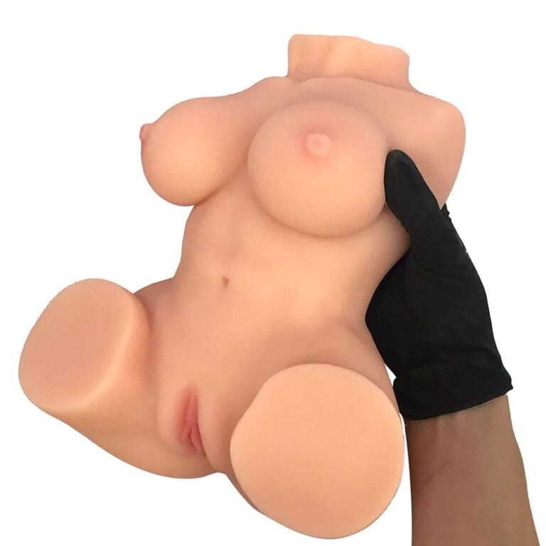 Masturbador masculino seios, vagina e ânus, túnel interno texturizado 27cm x 21cm - Imagem 9