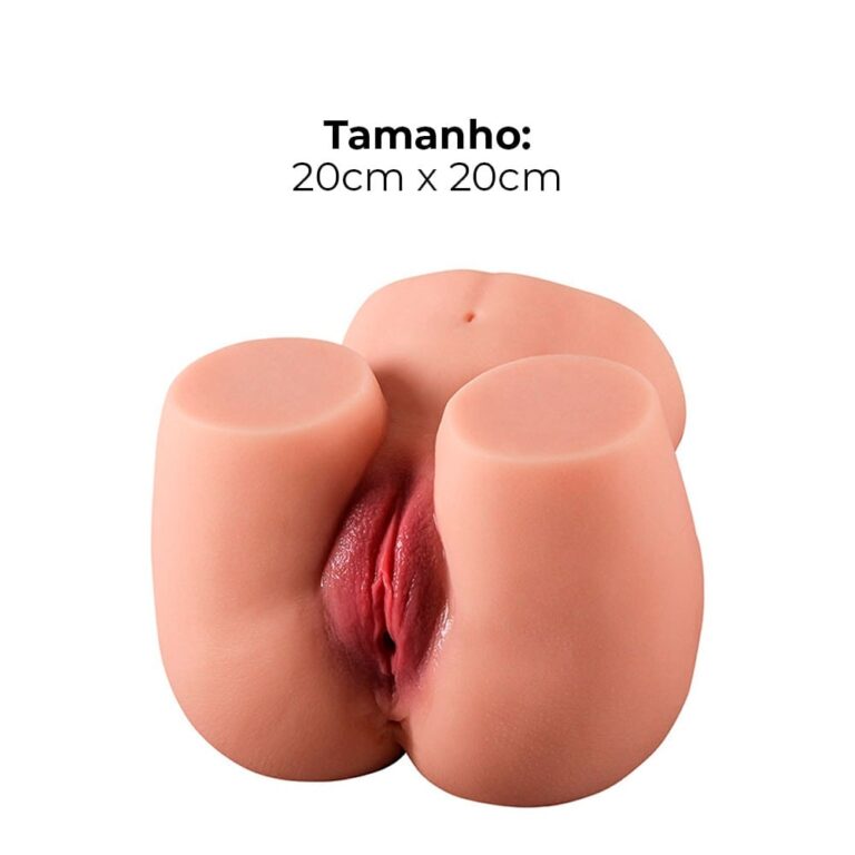 Masturbador masculino vagina e ânus, túnel interno texturizado 20cm x 20cm - Imagem 3
