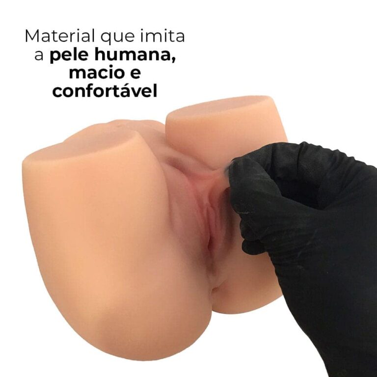 Masturbador masculino vagina e ânus, túnel interno texturizado 20cm x 20cm - Imagem 4
