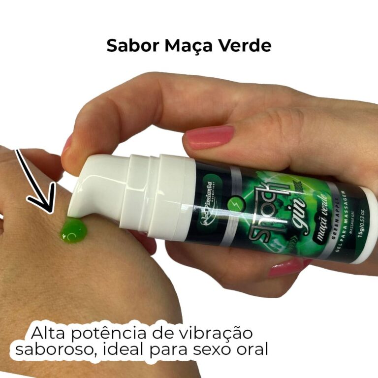 2 em 1 Vibrador líquido e com sabor para Sexo Oral - Maçã Verde - Imagem 3