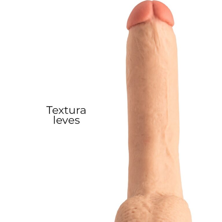 Pênis Grande 22cm x 4,5cm Recarregável com Vibração e Controle Remoto Realista Cyberskin Bege com Ventosa e Escroto - Imagem 15