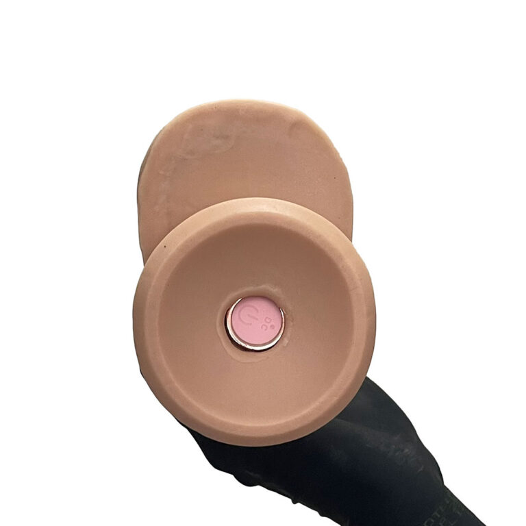 Pênis Grande 22cm x 4,5cm Recarregável com Vibração e Controle Remoto Realista Cyberskin Bege com Ventosa e Escroto - Imagem 17