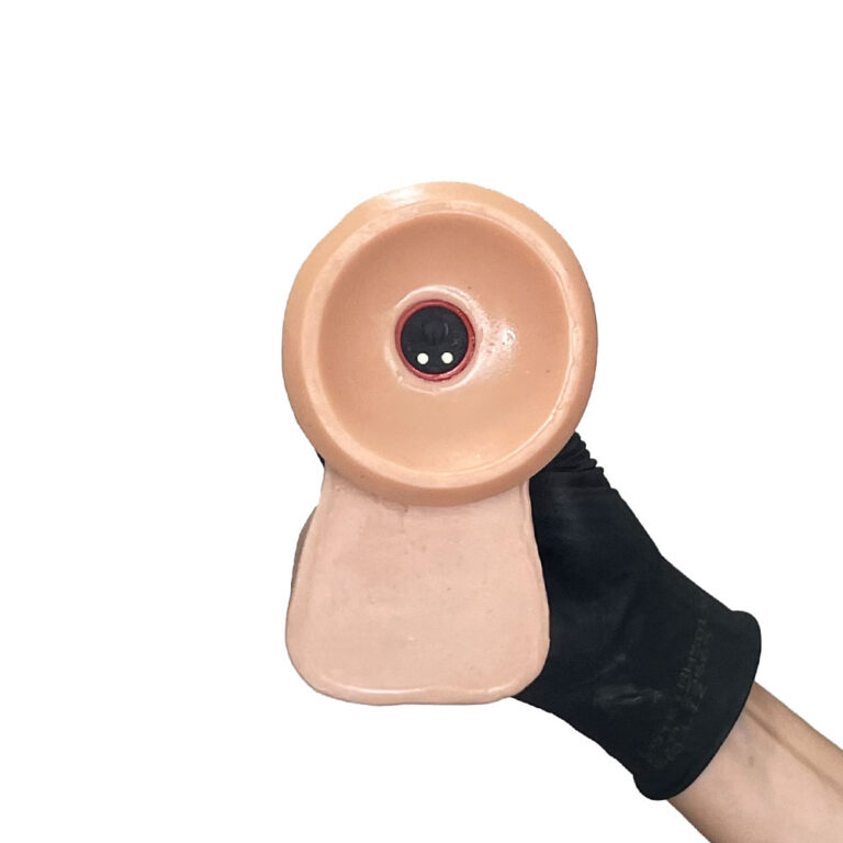 Pênis Grande 19,5cm x 4cm Recarregável com Vibração e Controle Remoto Realista Cyberskin Bege com Ventosa e Escroto - Imagem 16