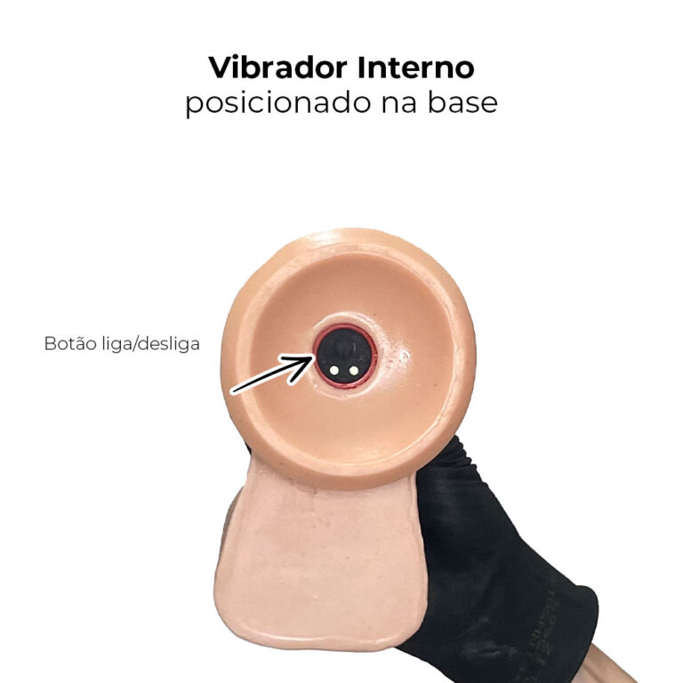Pênis Grande 19,5cm x 4cm Recarregável com Vibração e Controle Remoto Realista Cyberskin Bege com Ventosa e Escroto - Imagem 9