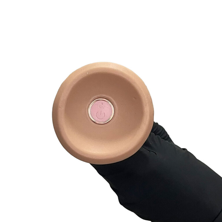 Pênis Grande 17cm x 4,5cm Recarregável com Vibração e Controle Remoto Realista Cyberskin Bege com Ventosa - Imagem 17