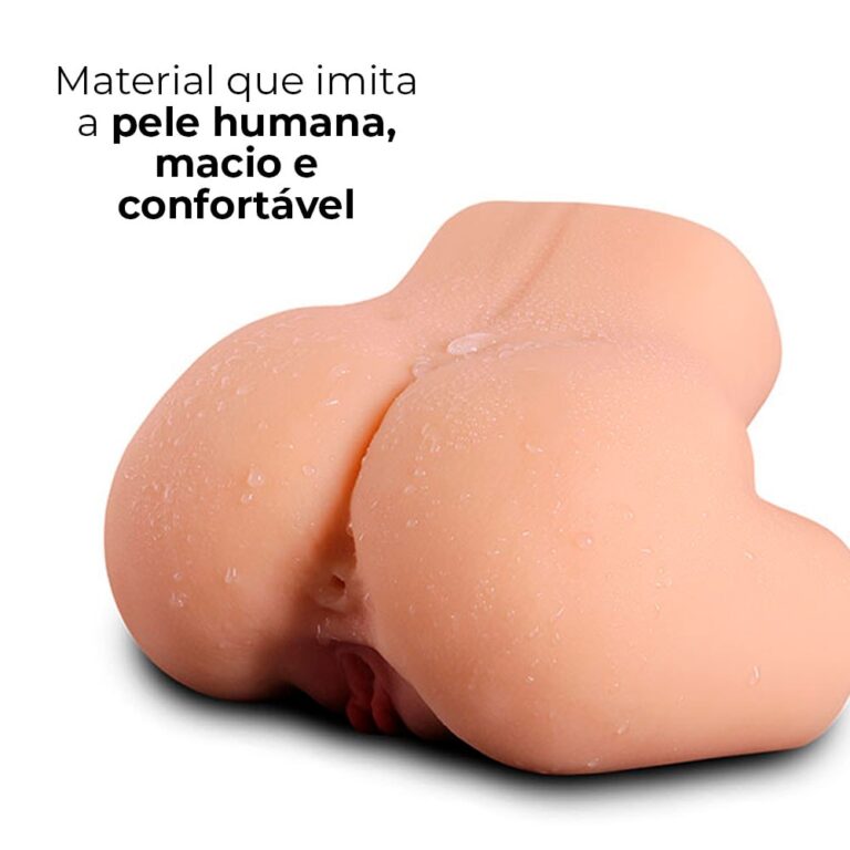 Masturbador masculino vagina e ânus, túnel interno texturizado 20cm x 16cm - Imagem 4