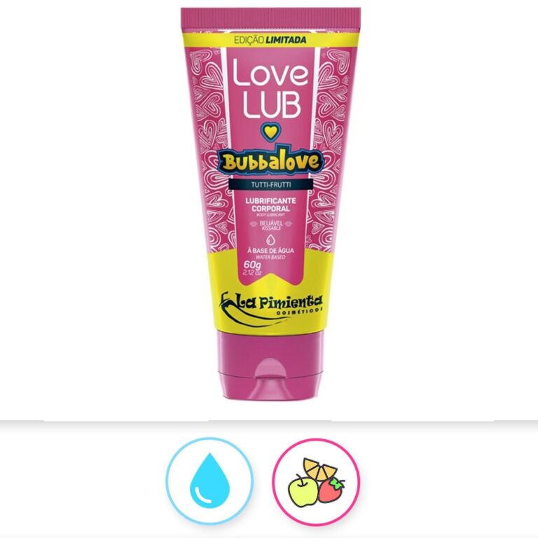 Lubrificante à base de água sabor Tutti-frutti Bubbalove